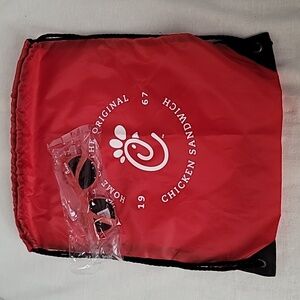 NEW Chick-fil-a Drawstring Bag and Sunglasses